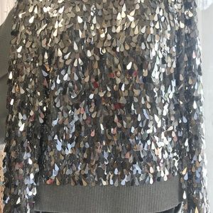 Michael Kors silver sequin sweater XS